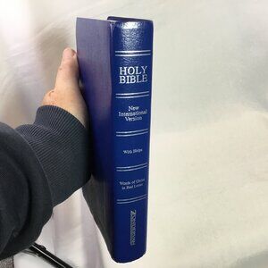 NIV Gift and Award Bible Leather-Look Blue Red Letter Edition Comfort Print